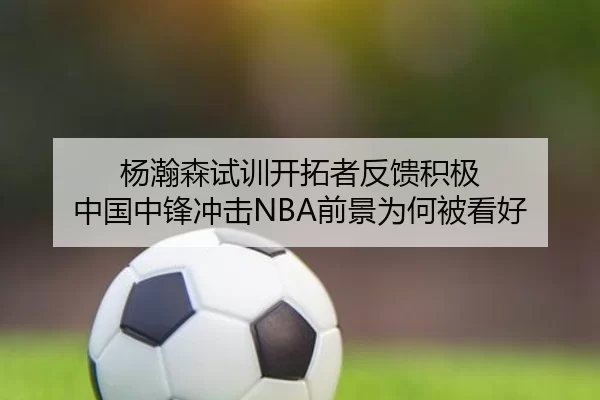 杨瀚森试训开拓者反馈积极 中国中锋冲击NBA前景为何被看好